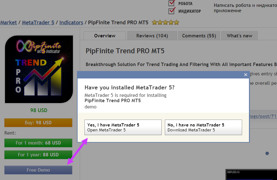 Confirmation of Indicator loading in MetaTrader terminal