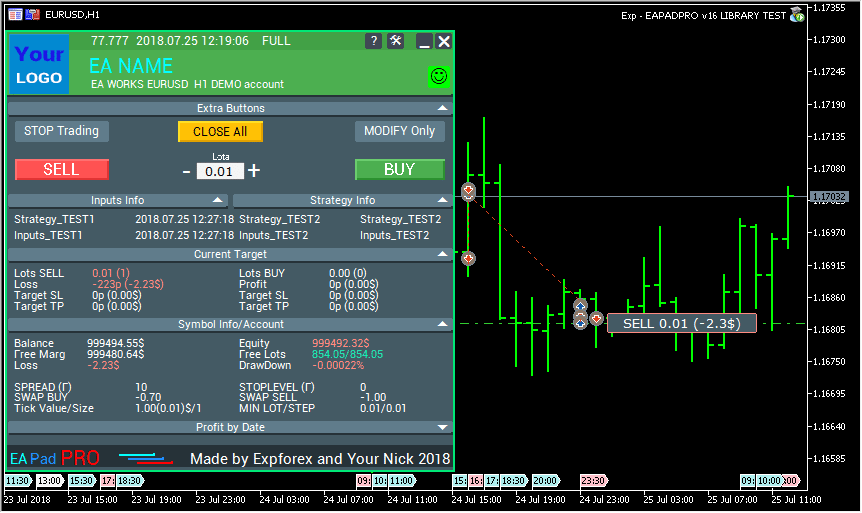 EAPADPRO Panel Display After Loading EA