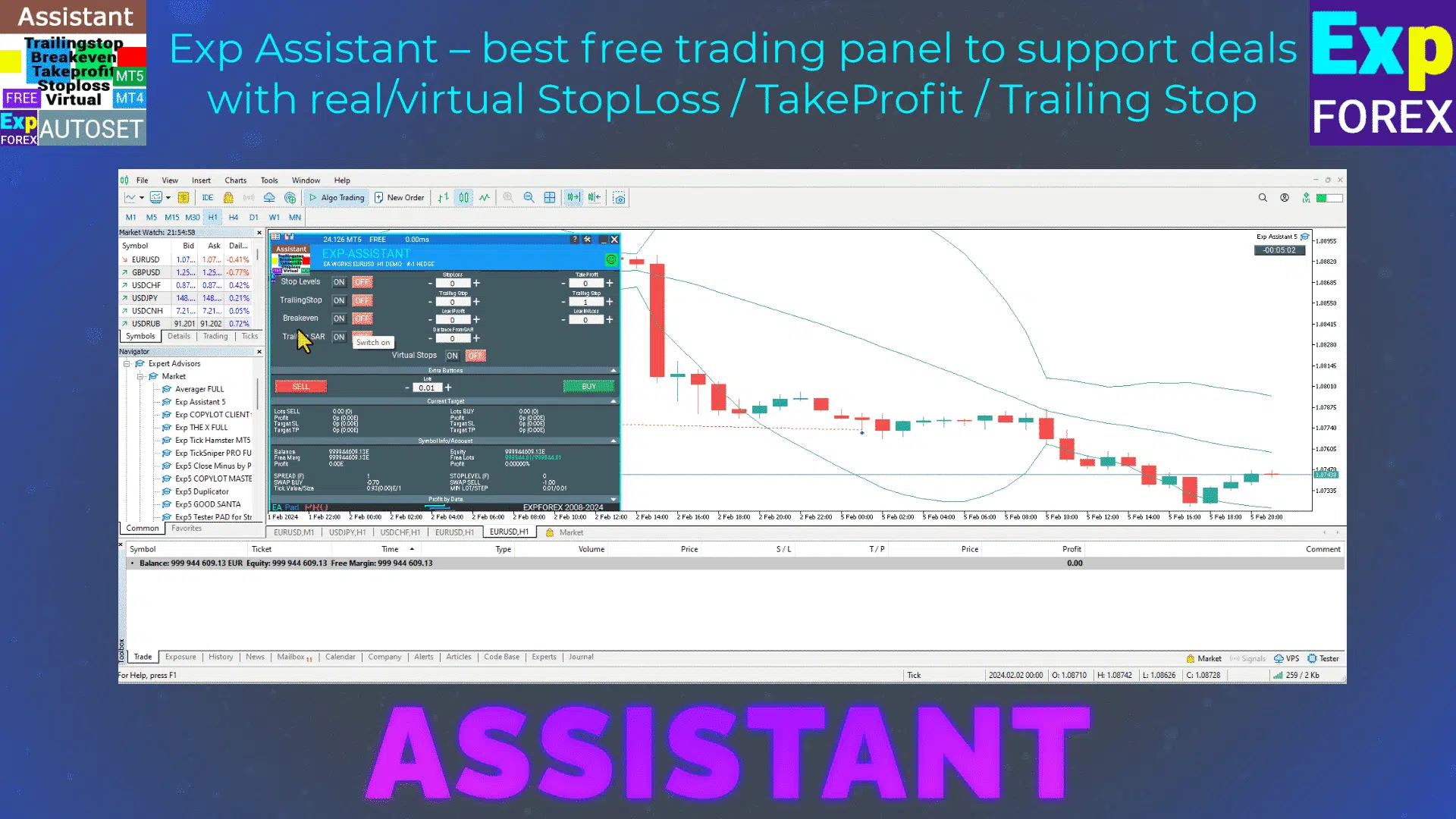 Exp - Assistant Management Tool - MetaTrader Trade Manager