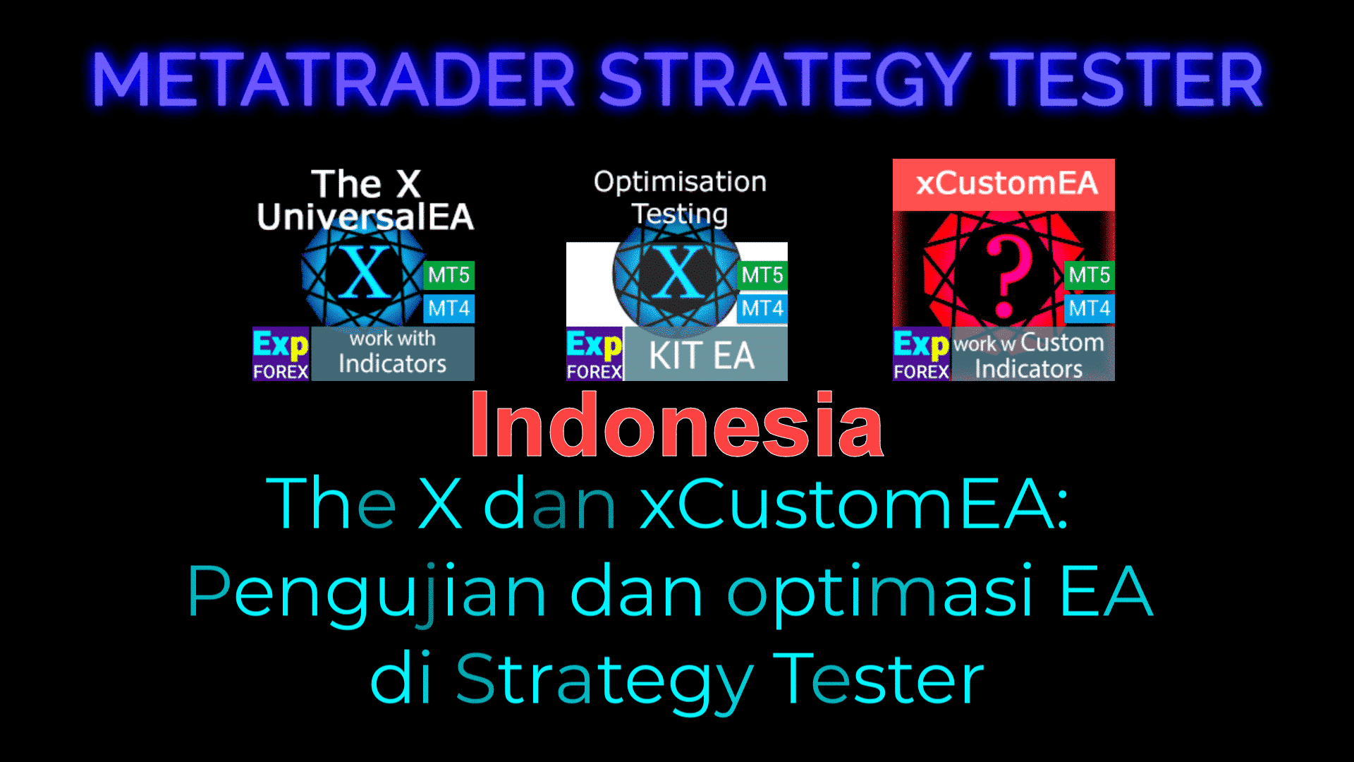 The X - Penasihat Ahli (Expert Advisor, EA) Universal untuk Forex dengan Indikator Standar. Video Thumbnail