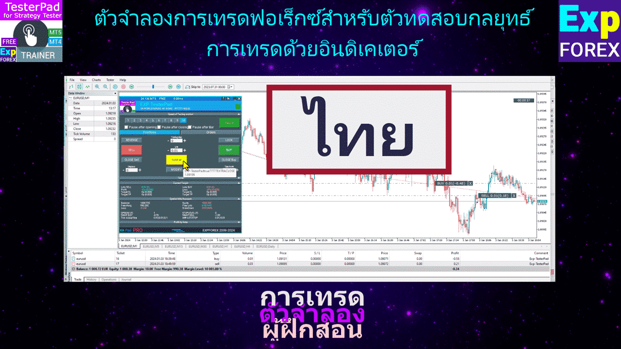 Forex Tester Pad คือซิมูเลเตอร์ (Simulator) การเทรด Forex สำหรับตัวทดสอบกลยุทธ์ (Strategy Tester)  เทรดด้วยอินดิเคเตอร์. Video Thumbnail