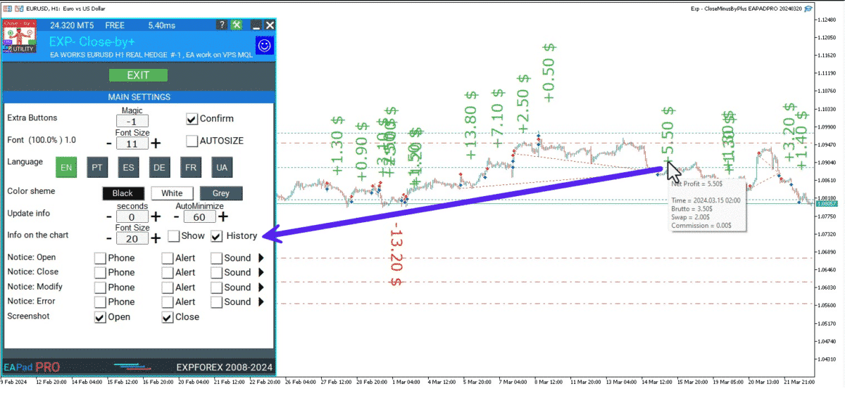 EA xCustomEA: Universal Trading Advisor for iCustom Indicators - Image 60