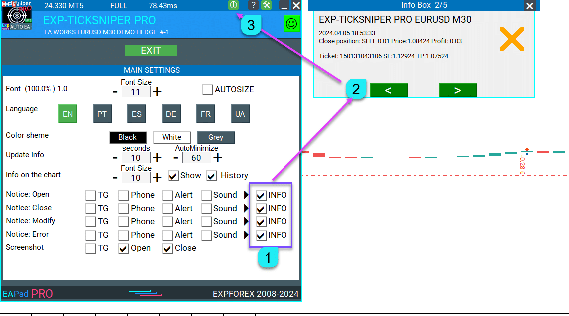 Assistant. Set Virtual or Real Stop Loss Take Profit Breakeven - Image 113